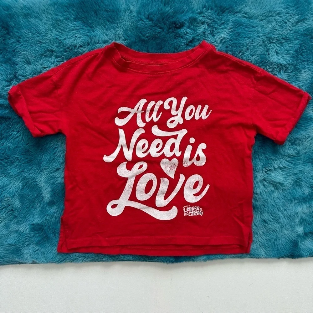 GAP Red Cropped Tee Size XS
